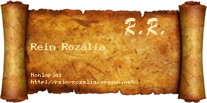 Rein Rozália névjegykártya
