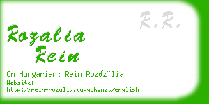 rozalia rein business card